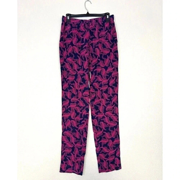 Diane Von Furstenberg Bennett Two Silk Pants Womens Size 4 Drawstring Pockets - Picture 1 of 12